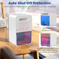 Deshumidificador, Deshumidificador de dormitorio pequeño doméstico 50 oz, Deshumidificador silencioso de segunda marcha, con luz de 7 colores en modo de sueño, apagado automático de 2 temporizadores descongelación automática, adecuado para armarios de RV - details 5