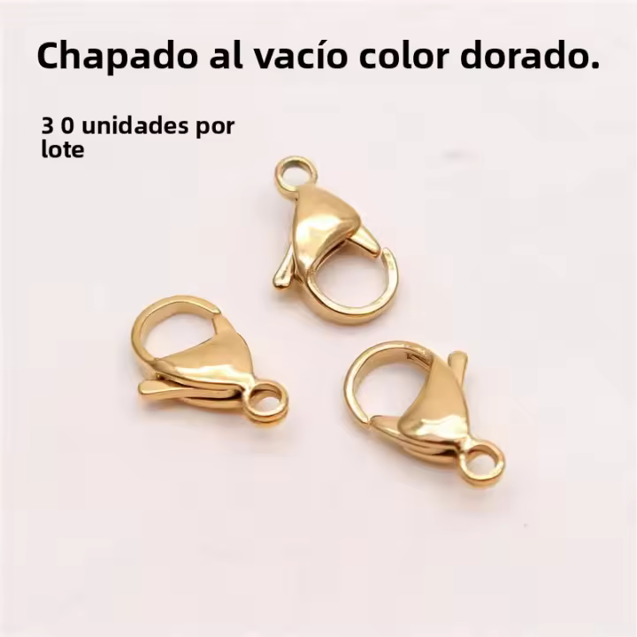 30-50Pcs Abrazaderas De Langosta De Acero Inoxidable 304 Para Pulseras Collares Cadenas Joyería DIY Tamaños 9-15mm Herramientas De Fabricación De Joyas - 1
