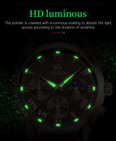 Reloj De Cuarzo Para Hombre OLEVS 2871 Cronógrafo Resistente Al Agua Fase De La Luna Multifuncional Lujo Marca Reloj De Pulsera De Acero Inoxidable Con Manos Luminosas - details 11
