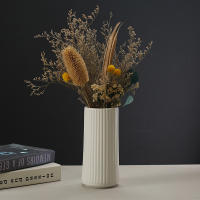 Jarrón de Cerámica Blanca de lujo con Luz nórdica, estilo Creative, arreglo floral, Adornos florales simples y de alta gama - details 4