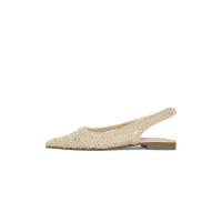 HLuna Bailarinas planas trenzadas de diseño de encaje en color oro plata beige negro con pulsera elástica al tobillo yz24-052 - details 2