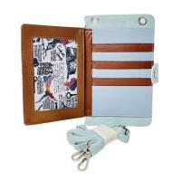 Sweet Candy, Bolso Monedero Para Móvil, Portamóvil, Tarjetero, Con Correa, con diseño bordado, Suave, Color Azul, 19 x 3 x 12 cm, Kiglam - details 2