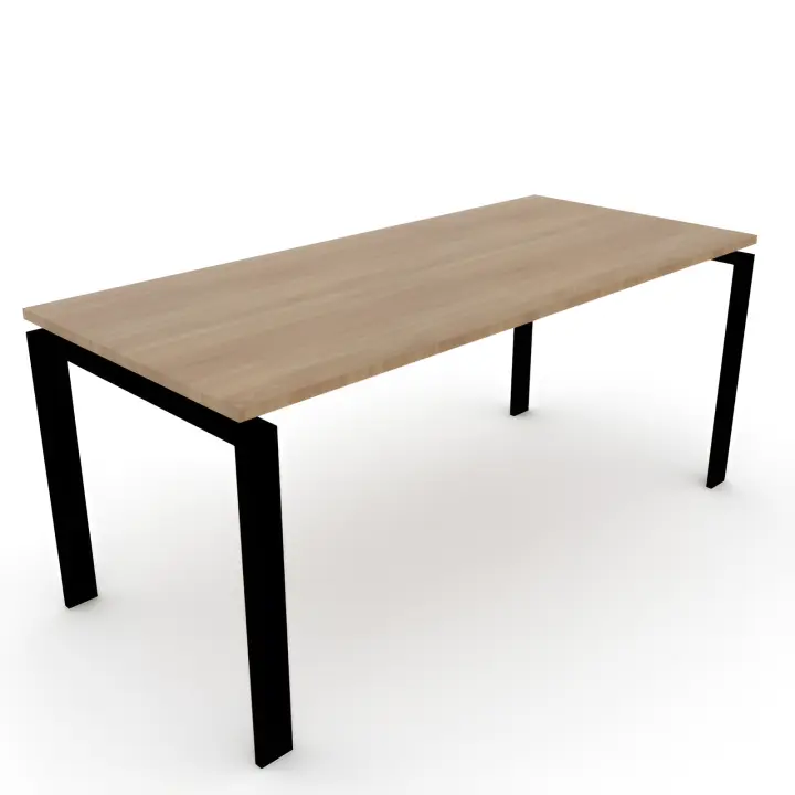 OFICIT Mesa Olmo estructura CLASSIC negro, ideal para Hogar, Estudio, Trabajo, Despacho, Oficina. - 1