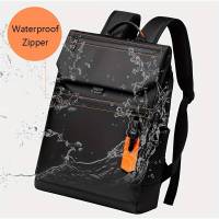 Mochila impermeable de tela Oxford para hombre, bolsa para ordenador portátil de 14 y 15,6 pulgadas con puerto de carga Usb, impermeable con cremallera, para viaje al aire libre y autobús - details 4