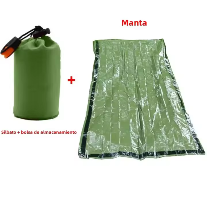 Bolsa De Sueño De Sobrevivencia Emergente Portátil Impermeable Para Camping Al Aire Libre Equipamiento De Primeros Auxilios Kit De Rescate Mylar Blanket - 1