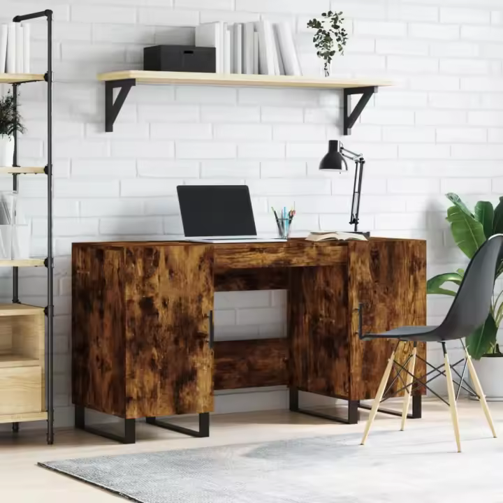 Escort Humo Roble 140x50x75 cm Madera Multicapa - 1