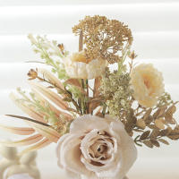 Rosa De Seda Alta Calidad Pekino Artificial Flor Para Decoración De Hogar Y Fiestas Boda Aniversario Regalo De Graduación Decoración De Navidad - details 6