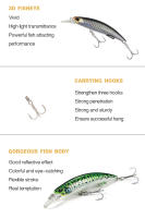 2PCS Señuelo De Pesca Duro 92mm/40g Minnow Para Bass Y Agua Salada Con Diseño Realista Para Atraer Grandes Peces - details 6