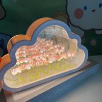 Lámpara De Noche Creativa Tulipán Nube Mar De Flores Luz Atmosfera Transparente Regalo Para Amantes Del Qixi Decoración De Escritorio - details 1
