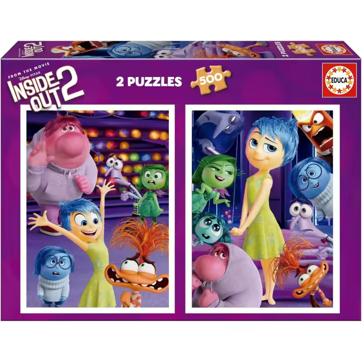 Educa - 2 Puzzles de Inside out 2 de cartón con 500 Piezas , + 14 años Educa 20101 - 1