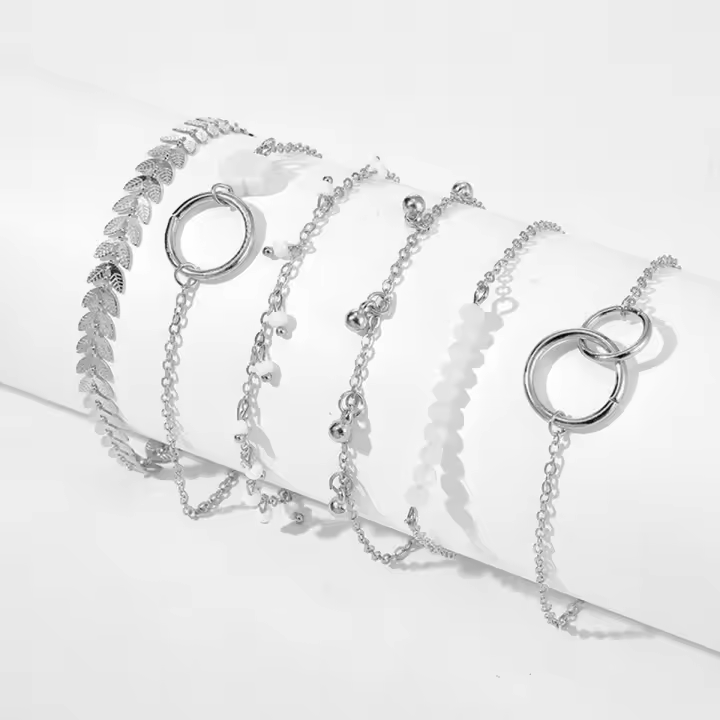 Juego De 6 Pulseras Plegables De Diseño Geométrico Y Borla Ajustable Bohemia Para Mujer Accesorio Elegante Para Todo Día Y Occasiones Especiales - 1