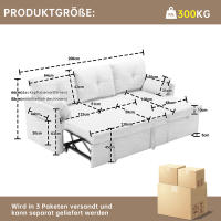 Sofá modular Combinado Sofá modular en L con sillón reclinable reversible Sofá modular Combinado con asiento contenedor - details 6