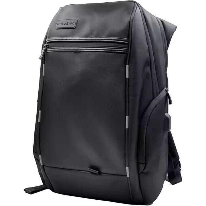 Donkey pc - Mochila portátil 15,6 pulgadas. Mochila portátil negra con cargador USB y varios departamentos. Mochila viaje impermeable. Mochila trabajo 45x 30x 16cm impermeable. - 1