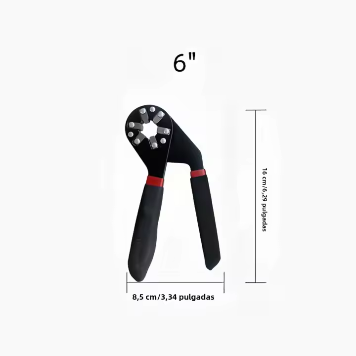Llave De Mano Mágica Hexagonal De Aluminio Y Acero Multiusos De 6 Y 8 Pulgadas Clampable Y Móvil Para Reparaciones Domésticas - 1