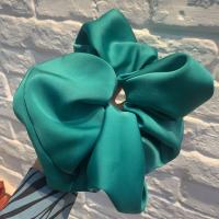 Nuevas Fashion Scrunchies De Seda Para Mujeres Y Niñas Color Sólido Cinta Elástica Para El Cabello Accesorios De Cabello De Tamaño Oversize - details 12