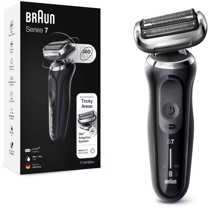 Braun | Maquinilla de Afeitar para hombre Series 7 71-N1000s Afeitadora Eléctrica, Recargable, Láminas en Seco y Húmedo con Estuche de Viaje - 1