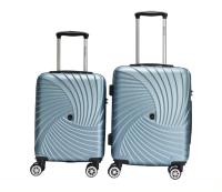 Equipaje de mano Maleta Cabina ABS Ligero y Resistente Set de 2 unidades 55x40x25, 48x35x20 ( Capacidad 10 Kg). Ruedas silenciosas Dobles giratorias 360º. Cerradura antirrobo Lateral Combinación de 3 dígitos.[La maleta pequeña no tiene asa.] - details 1
