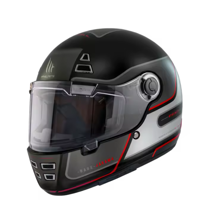 MT Helmets Casco De Moto Ff119 Jarama Baux Azul Talla L -Homologado - 1