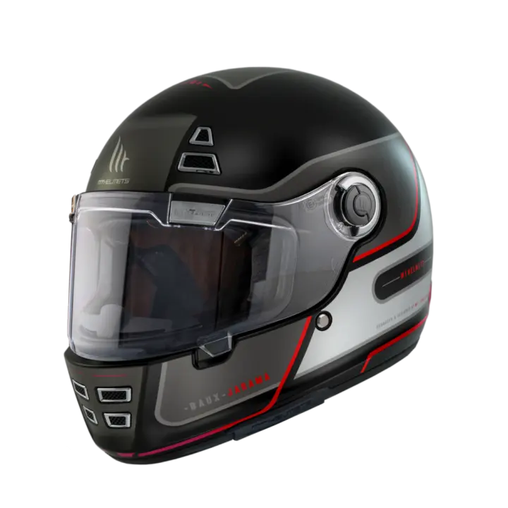 MT Helmets Casco De Moto Ff119 Jarama Baux Azul Talla L -Homologado - 1