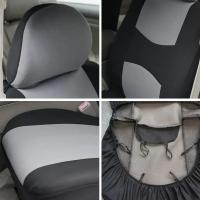 Cubiertas De Asiento De Coche Universales En Poliéster Bicolor Plain Fabric Estilo Elegante Protección Contra Manchas Adecuadas Para La Mayoría De Los Coches SUVs Y Furgonetas - details 4
