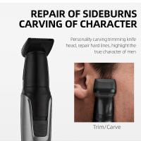 Trimmer De Barba Recargable 3 En 1 Para Hombres Micro Afeitadora Limpiador De Pelo De Nariz Y Orejas Set De Aseo Kemei KM-312 - details 6