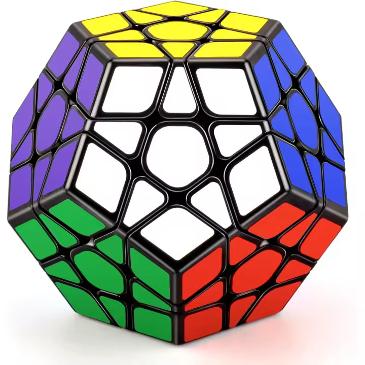 Cubo de Rubik 3x3, Cubo de velocdad dodecahedro 3x3, Cubo de velocdad de rompecabezas para niños y Adultos, Negro - 1