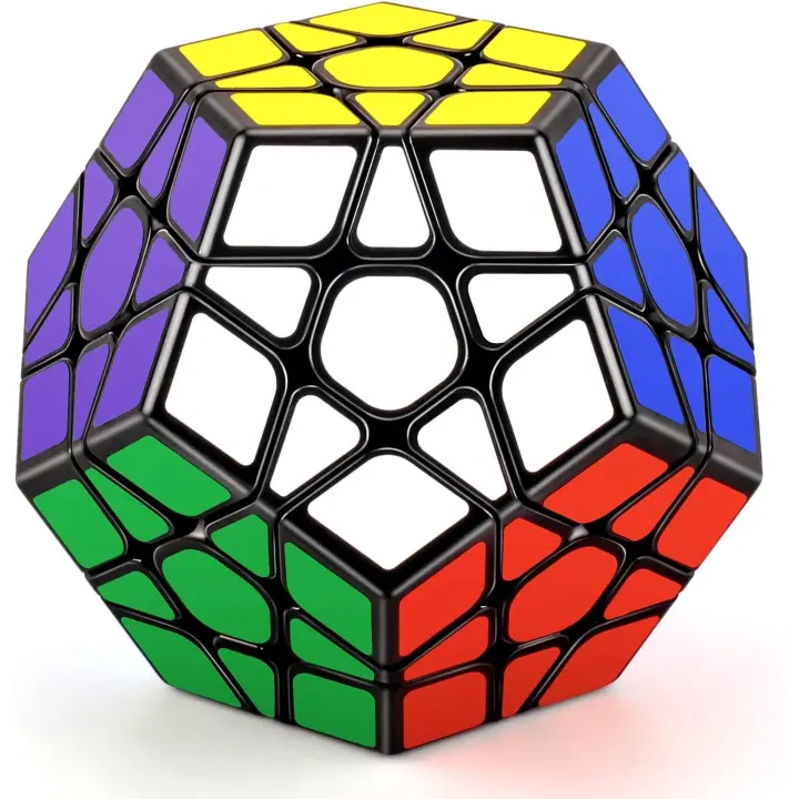 PORCHEDDU Cubo de Rubik 3x3, Cubo de velocdad dodecahedro 3x3, Cubo de velocdad de rompecabezas para niños y adultos, Negro - 1