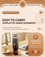 Máquina De Café Expreso Portátil Sin Cable Pequeña Y Recargable Para Viajes Camping RV Senderismo Oficina Capacidad 5-10 Tazas - details 20