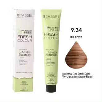 Tinte Fresh Colour sin Amoniaco 100ml: 9.34 Rubio muy claro dorado cobre - Tassel - 1