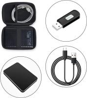 Funda Rígida para Portable External SSD - Funda de Viaje con 2 Compartimientos Interiores (Rojo) - details 3