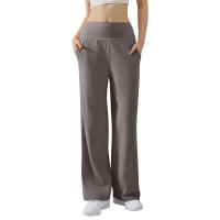 Pantalones De Yoga Para Mujer Cintura Alta Ajustados Con Control De Abdomen Y Levantamiento De Glúteos Pantalones De Fitness Elásticos De Pierna Ancha Para Deporte Y Yoga - details 4