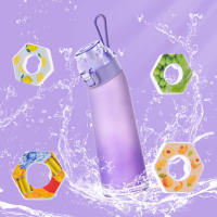 Botella De Agua Scent Flavored 650ML Resistente a Fugas Con 7 Cubos De Sabor Portátil Para Viajes Senderismo Escalada - details 1