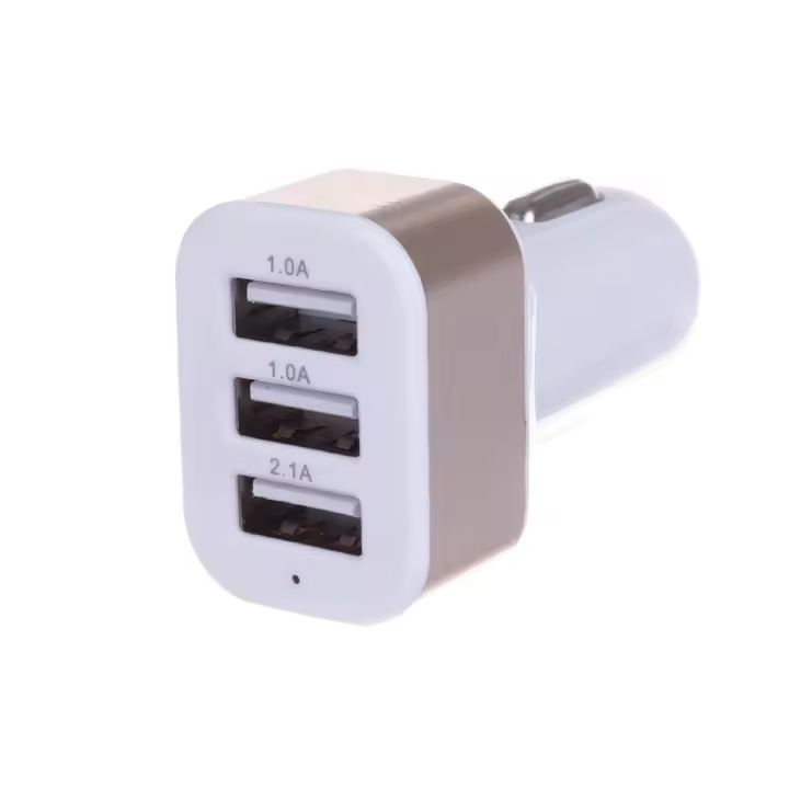 DAM. ADAPTADOR 5,2 Mah DE CARGA PARA COCHE 3 USB. 2x6x3cm - 1