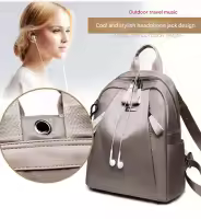 Mochila para Mujeres calidad Escuela Bolsas Mujer color sólido Viaje Pequeño Bolso Femenino multi función Bolsa - details 0