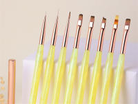 Cepillo De Uñas Con Cabello De Nylon Para Arte De Uñas Cepillo De Línea Para Pintura De Uñas Acrílico UV Gel Polvo De Uñas Y Pó De Uñas - details 1
