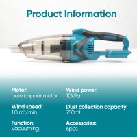 Aspiradora inalámbrica de mano eléctrica, aspiradora inalámbrica para el hogar y el coche, doble uso, portátil, limpieza de alta potencia para batería Makita de 18V - details 0