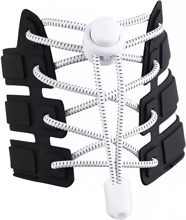 2 Pares Cordones Elásticos para Zapatillas Reflectante Cordones de Zapatos, Cordones Elasticos, Cordones de Zapatos para Corredores Adultos y niños - 1
