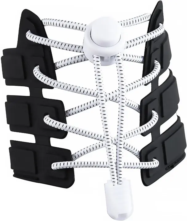 2 Pares Cordones Elásticos para Zapatillas Reflectante Cordones de Zapatos, Cordones Elasticos, Cordones de Zapatos para Corredores Adultos y niños - 1