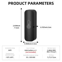 Sensor De Temperatura Y Humedad Inteligente ONENUO Tuya Compatible Con Alexa Y SmartLife Monitoreo Remoto Por App WiFi Negro - details 10