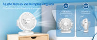 Aigostar Ventilador Silencioso Ventilador de Mesa 3 Velocidades, 5 Aspas, Con luz nocturna. Oscilación Multidireccional, Recargable por USB,  para Dormitorio Salón Cocina Oficina Camper. Notus - details 5