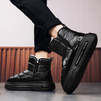 Botas De Hombre Talla Grande Con Peluche Aislante Invierno Impermeables Botines De Pies Suaves De Satén Material De Suela De Goma - details 5