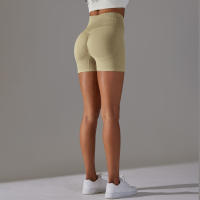 Pantalones cortos deportivos de Yoga sin costuras para mujer, pantalones cortos deportivos para ciclismo, trotar, Fitness, cintura alta, Push Up, pantalones cortos de gimnasio, mallas, ropa de Yoga - details 43