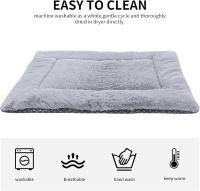 Colchón para perros, colchón para mascotas, manta para perros XZ014 (S(58*40CM), gris felpa corta) - details 1