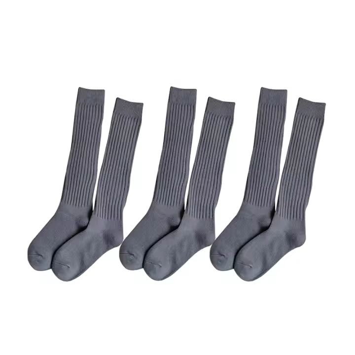 Calcetines De Lana Para Mujer Color Café Grueso Altura Rodilla Invierno Calcetines Japoneses De Pilea Trasero Doble Para Otoño Y Invierno - 1