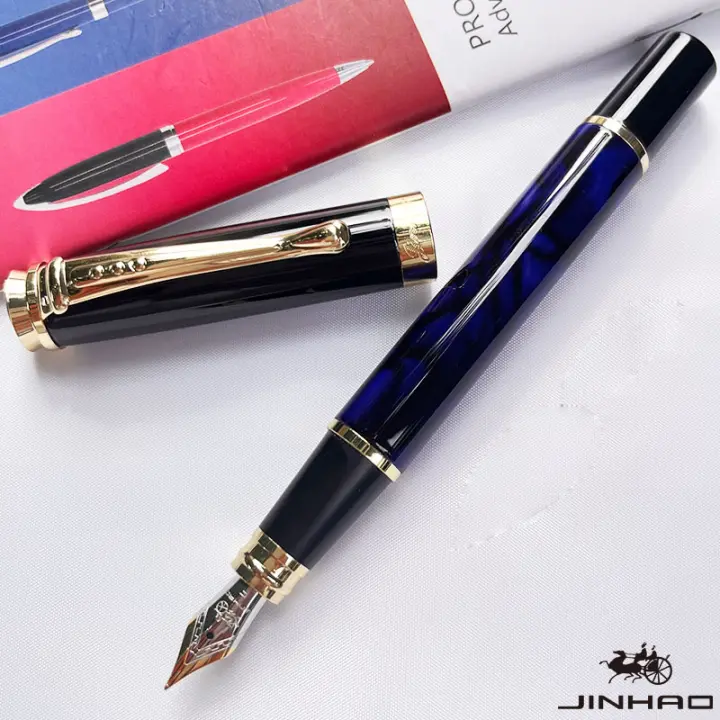Pluma De Escritura JINHAO 500 De Lujo Regalo Mejor Oficina Suministros Metal Iridio Azul Suave Suministros De Escritura - 1