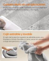 Árbol Grande para Gatos de 201 cm, Rascador Multinivel con Plataforma, Cesta, 2 Casas y 2 Hamacas, Color Gris Claro - details 4