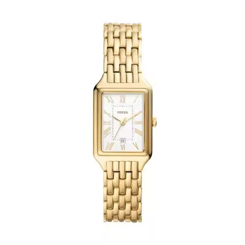 FOSSIL Reloj Raquel de Acero Inoxidable en Tono Dorado con Tres Agujas y Fecha ES5220 - 1