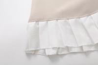 Vestido Corto Sin Mangas Elegante Y Casual Para Mujer TRAFZA Verano 2024 Pleated Falso Dos Piezas Estilo Casual Mini Vestido De Fiesta - details 5