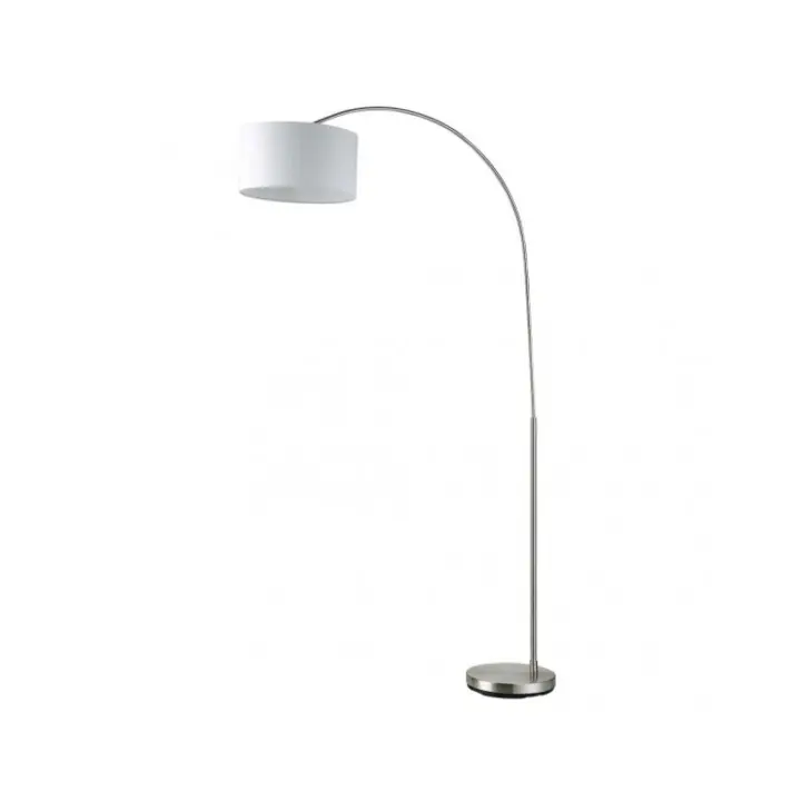 Fabrilamp - Pie De Salon Polux 1xe27 Niquel C/pant Blanca (165x90x34)(18x34x34) Cm - 1