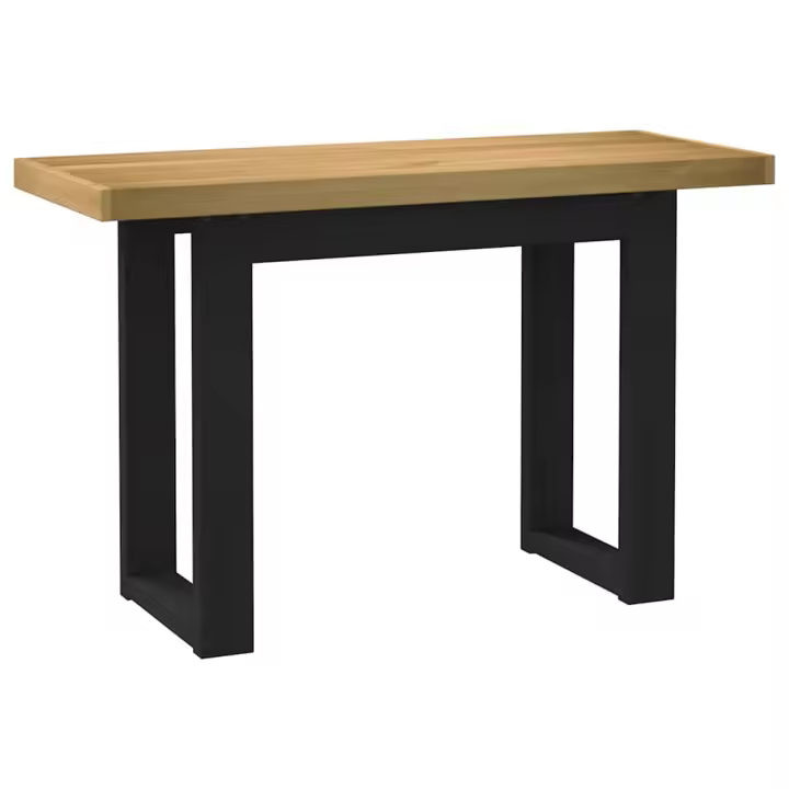 vidaXL Escritorio NOAIN patas madera maciza pino 120x50x75 cm en modelo Forma de U/Forma de A/ Forma de X | estructura resistente ideal para salón dormitorio o estudio - 1